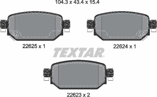 Textar 2262301 - Komplet Pločica, disk-kočnica www.molydon.hr