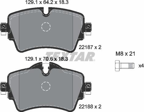 Textar 2218701 - Komplet Pločica, disk-kočnica www.molydon.hr