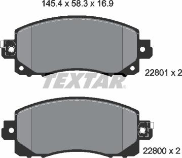 Textar 2280001 - Komplet Pločica, disk-kočnica www.molydon.hr