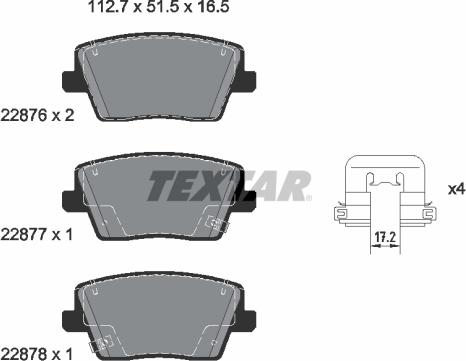 Textar 2287601 - Komplet Pločica, disk-kočnica www.molydon.hr