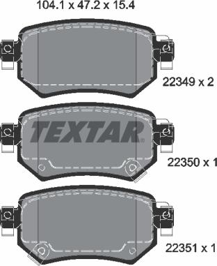 Textar 2234901 - Komplet Pločica, disk-kočnica www.molydon.hr