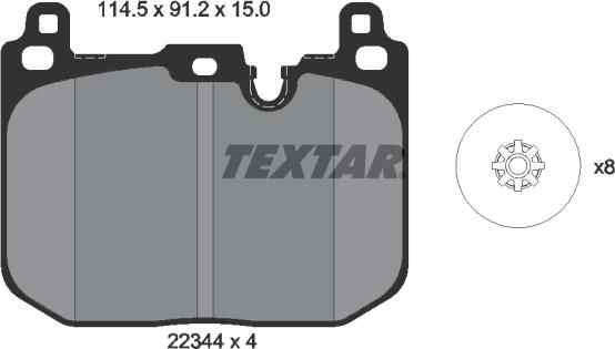 Textar 2234401 - Komplet Pločica, disk-kočnica www.molydon.hr