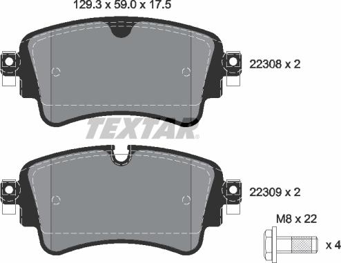 Textar 2230801 - Komplet Pločica, disk-kočnica www.molydon.hr