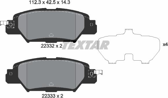 Textar 2233201 - Komplet Pločica, disk-kočnica www.molydon.hr