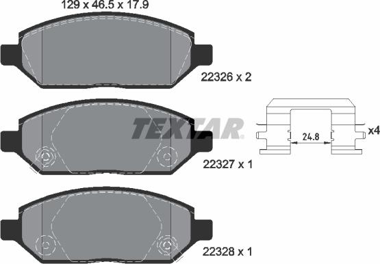 Textar 2232601 - Komplet Pločica, disk-kočnica www.molydon.hr