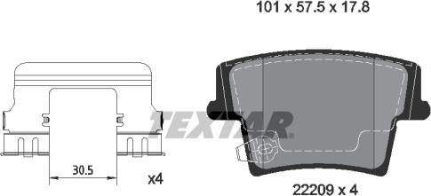 Textar 2220901 - Komplet Pločica, disk-kočnica www.molydon.hr