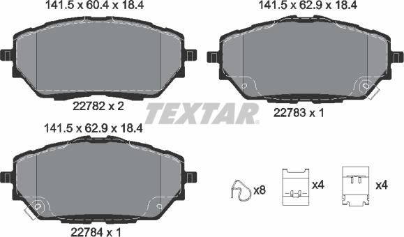 Textar 2278201 - Komplet Pločica, disk-kočnica www.molydon.hr