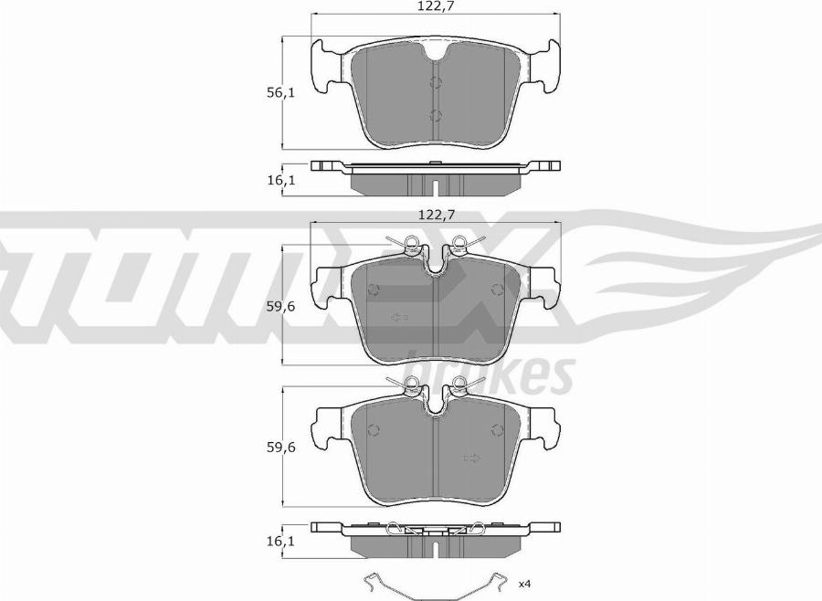 TOMEX brakes TX 60-40 - Komplet Pločica, disk-kočnica www.molydon.hr