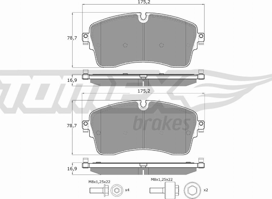 TOMEX brakes TX 60-55 - Komplet Pločica, disk-kočnica www.molydon.hr