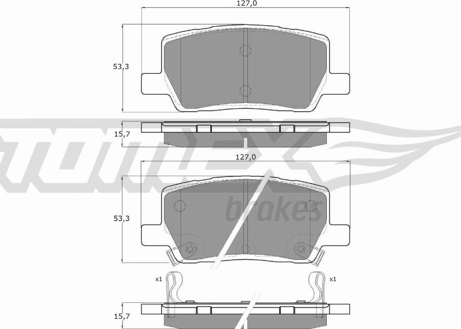 TOMEX brakes TX 60-61 - Komplet Pločica, disk-kočnica www.molydon.hr