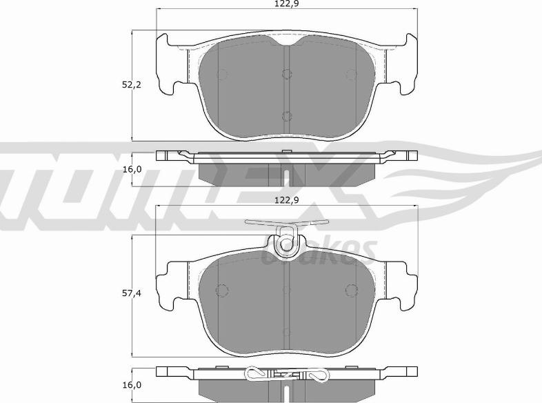 TOMEX brakes TX 60-11 - Komplet Pločica, disk-kočnica www.molydon.hr