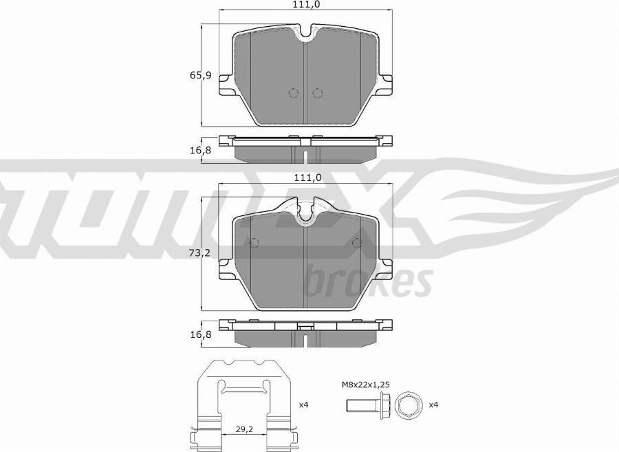 TOMEX brakes TX 60-36 - Komplet Pločica, disk-kočnica www.molydon.hr