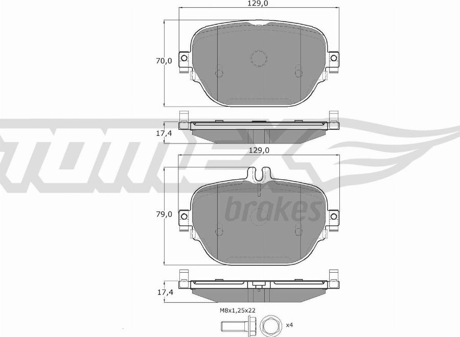 TOMEX brakes TX 60-33 - Komplet Pločica, disk-kočnica www.molydon.hr