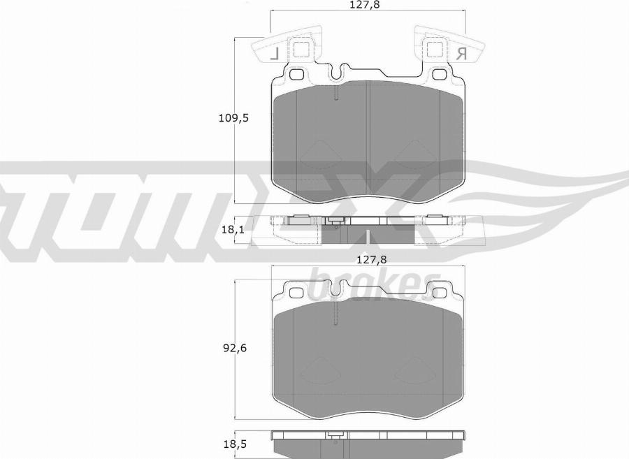 TOMEX brakes TX 60-321 - Komplet Pločica, disk-kočnica www.molydon.hr