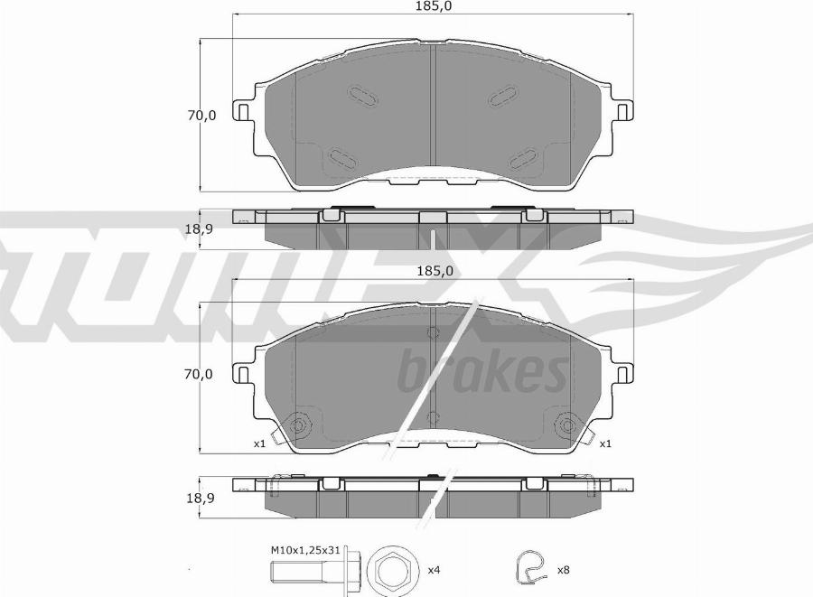 TOMEX brakes TX 60-23 - Komplet Pločica, disk-kočnica www.molydon.hr