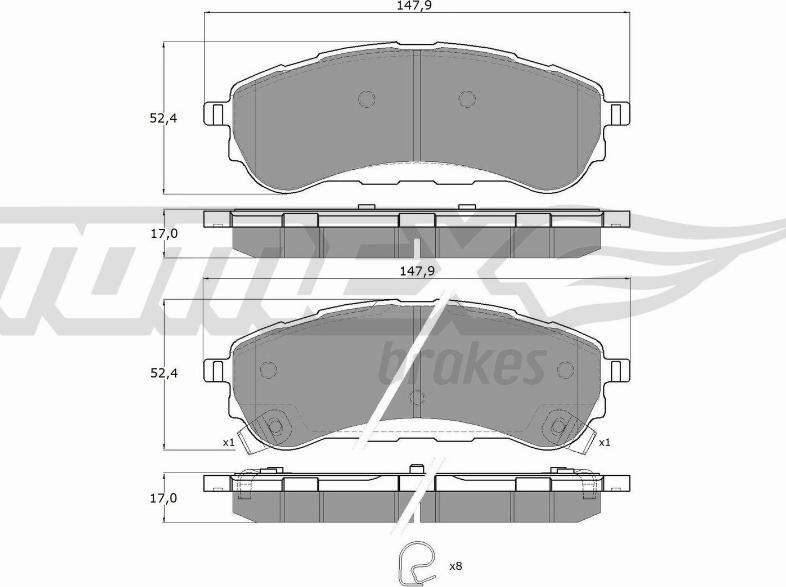 TOMEX brakes TX 19-94 - Komplet Pločica, disk-kočnica www.molydon.hr