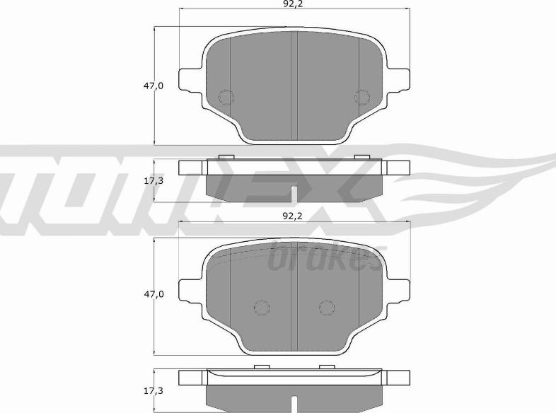 TOMEX brakes TX 19-92 - Komplet Pločica, disk-kočnica www.molydon.hr