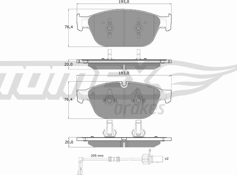 TOMEX brakes TX 19-40 - Komplet Pločica, disk-kočnica www.molydon.hr