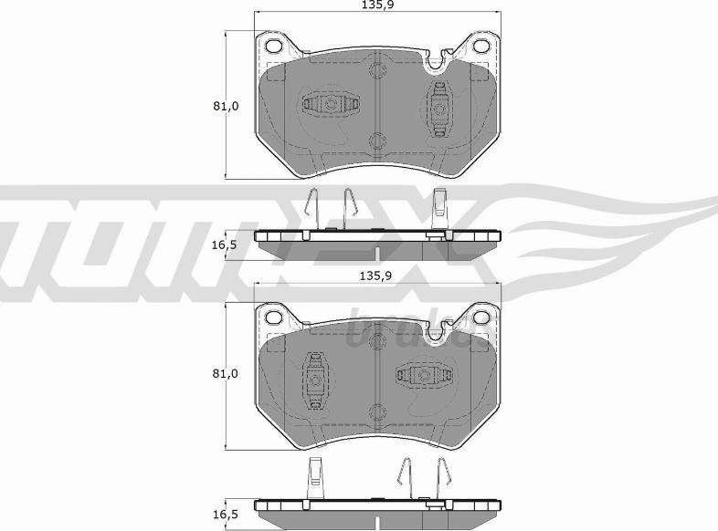 TOMEX brakes TX 19-431 - Komplet Pločica, disk-kočnica www.molydon.hr