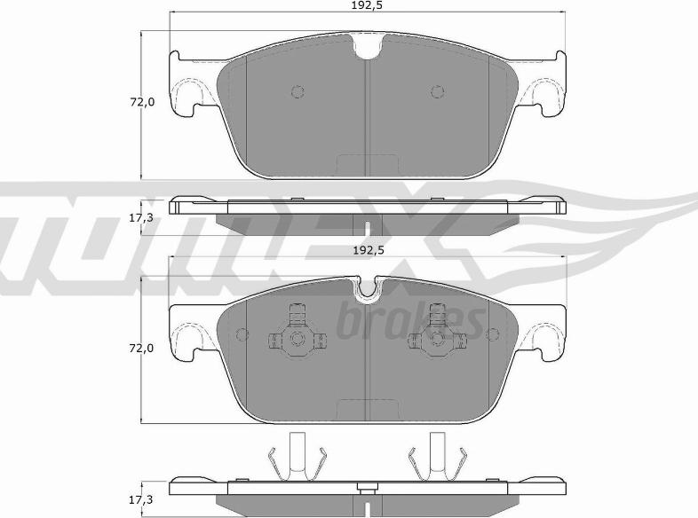 TOMEX brakes TX 19-50 - Komplet Pločica, disk-kočnica www.molydon.hr