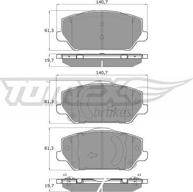 TOMEX brakes TX 19-60 - Komplet Pločica, disk-kočnica www.molydon.hr