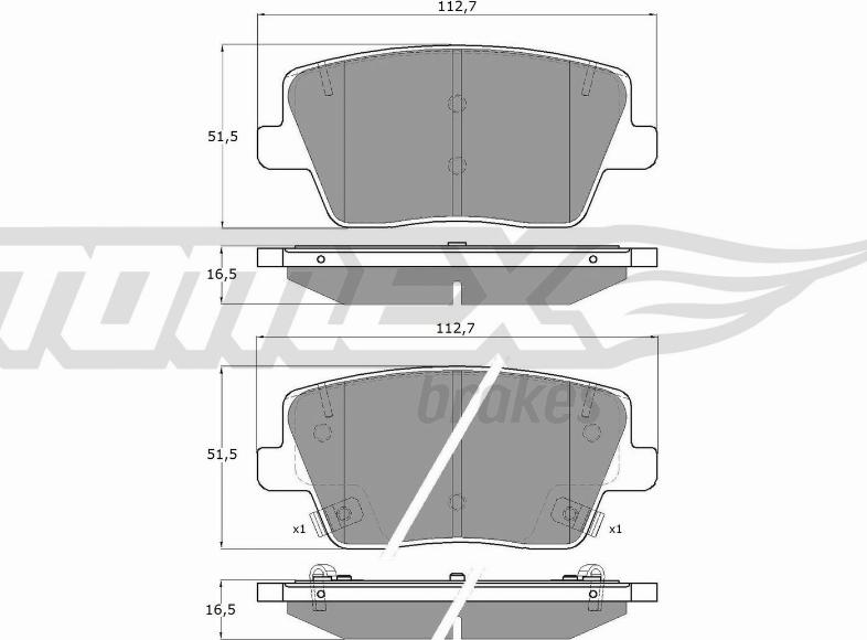 TOMEX brakes TX 19-61 - Komplet Pločica, disk-kočnica www.molydon.hr