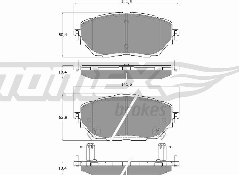 TOMEX brakes TX 19-63 - Komplet Pločica, disk-kočnica www.molydon.hr