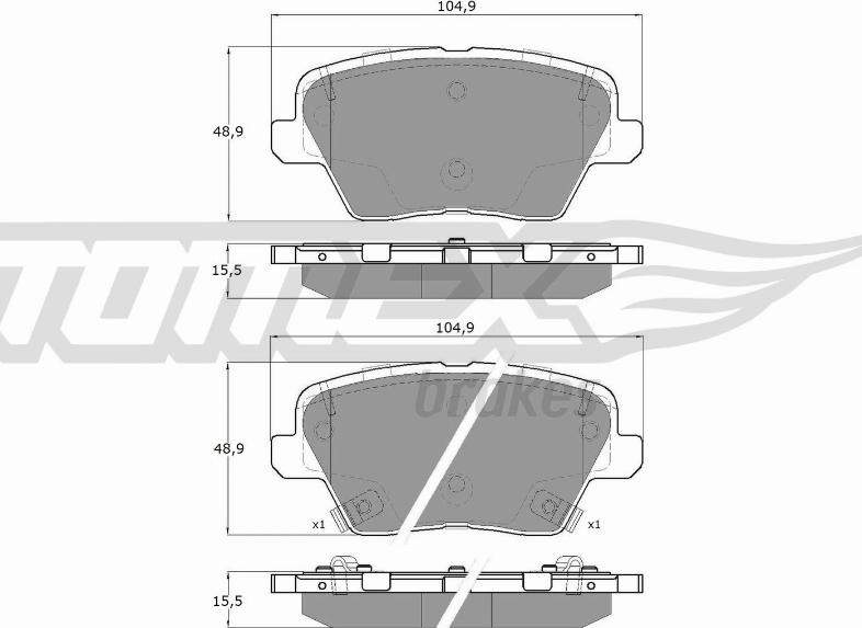 TOMEX brakes TX 19-62 - Komplet Pločica, disk-kočnica www.molydon.hr