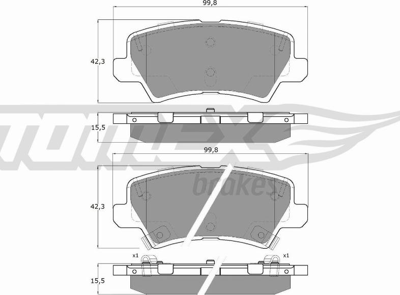 TOMEX brakes TX 19-67 - Komplet Pločica, disk-kočnica www.molydon.hr