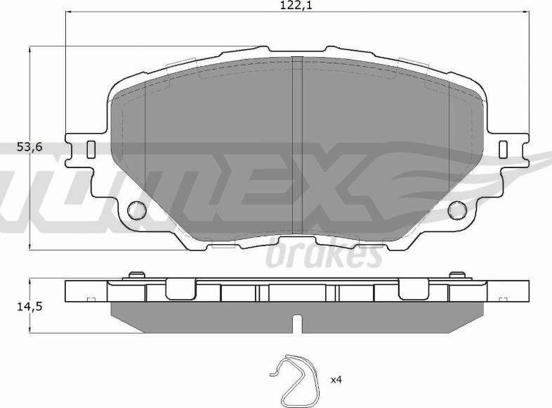 TOMEX brakes TX 19-04 - Komplet Pločica, disk-kočnica www.molydon.hr