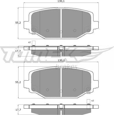 TOMEX brakes TX 19-05 - Komplet Pločica, disk-kočnica www.molydon.hr