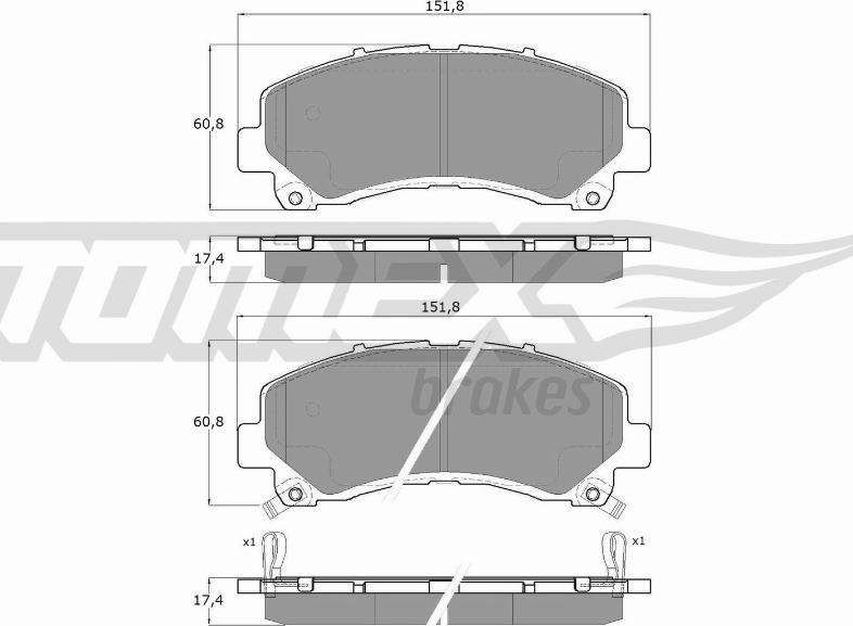 TOMEX brakes TX 19-00 - Komplet Pločica, disk-kočnica www.molydon.hr