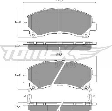 TOMEX brakes TX 19-00 - Komplet Pločica, disk-kočnica www.molydon.hr