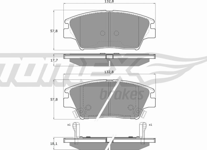 TOMEX brakes TX 19-01 - Komplet Pločica, disk-kočnica www.molydon.hr