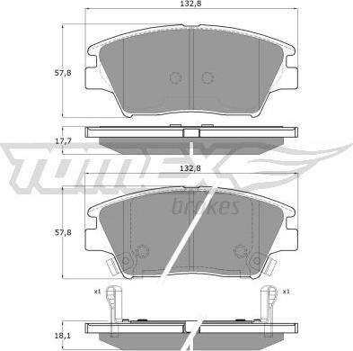 TOMEX brakes TX 19-01 - Komplet Pločica, disk-kočnica www.molydon.hr