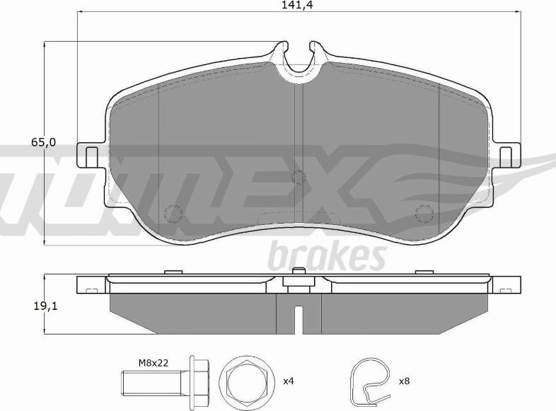 TOMEX brakes TX 19-14 - Komplet Pločica, disk-kočnica www.molydon.hr