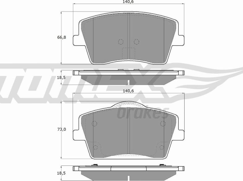 TOMEX brakes TX 19-16 - Komplet Pločica, disk-kočnica www.molydon.hr