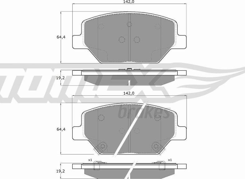 TOMEX brakes TX 19-10 - Komplet Pločica, disk-kočnica www.molydon.hr