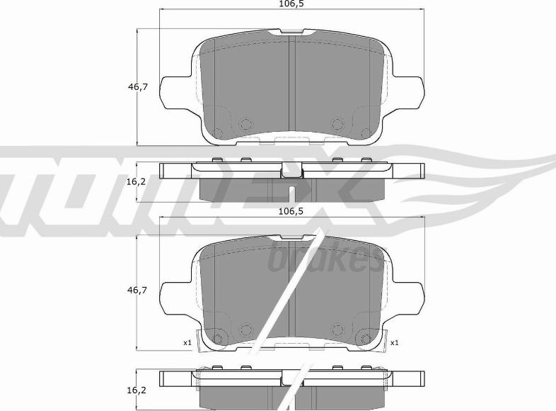 TOMEX brakes TX 19-11 - Komplet Pločica, disk-kočnica www.molydon.hr