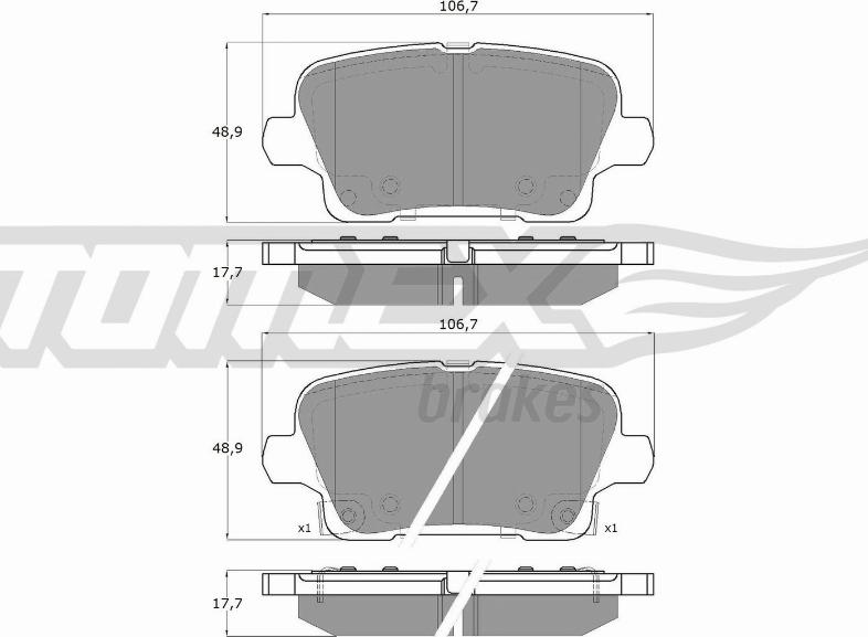 TOMEX brakes TX 19-12 - Komplet Pločica, disk-kočnica www.molydon.hr