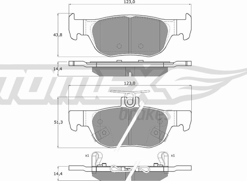 TOMEX brakes TX 19-89 - Komplet Pločica, disk-kočnica www.molydon.hr