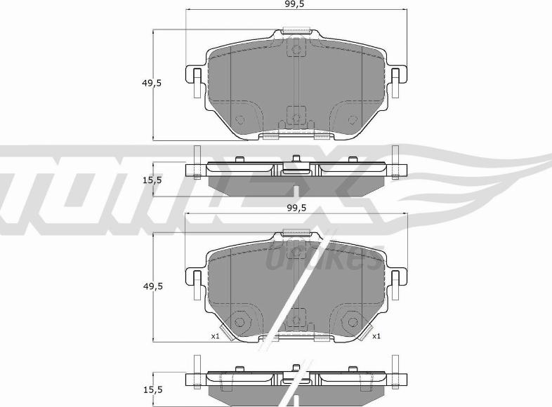 TOMEX brakes TX 19-84 - Komplet Pločica, disk-kočnica www.molydon.hr