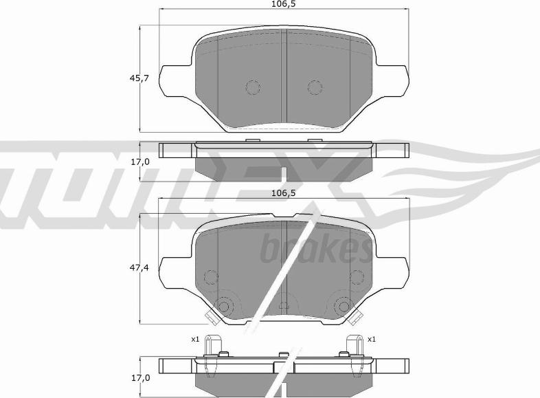 TOMEX brakes TX 19-80 - Komplet Pločica, disk-kočnica www.molydon.hr