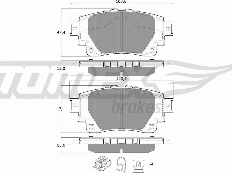 TOMEX brakes TX 19-81 - Komplet Pločica, disk-kočnica www.molydon.hr