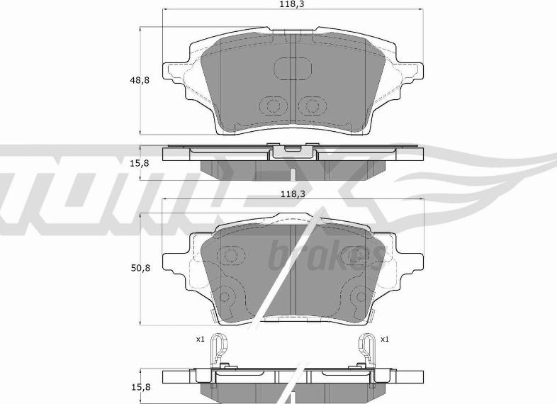 TOMEX brakes TX 19-83 - Komplet Pločica, disk-kočnica www.molydon.hr