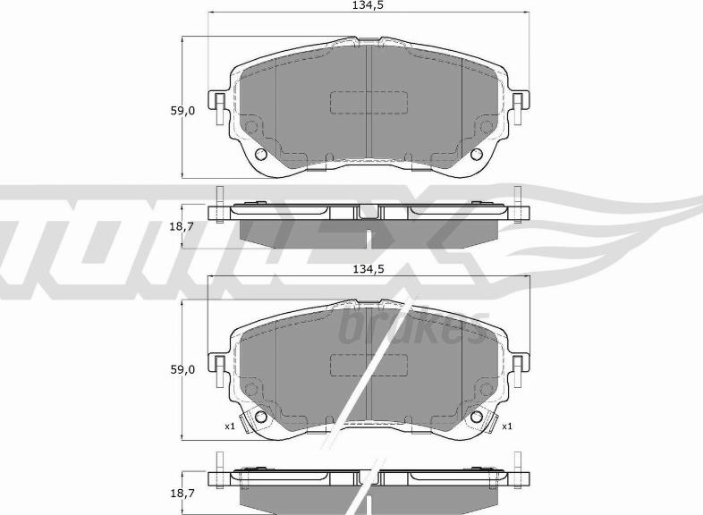 TOMEX brakes TX 19-82 - Komplet Pločica, disk-kočnica www.molydon.hr