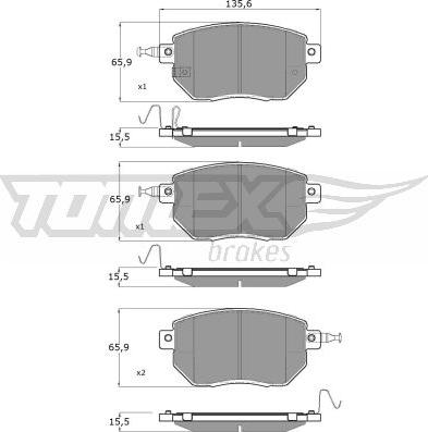 TOMEX brakes TX 19-39 - Komplet Pločica, disk-kočnica www.molydon.hr