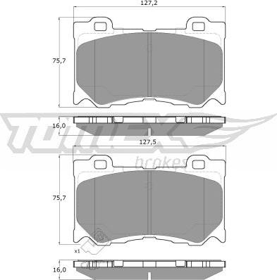 TOMEX brakes TX 19-38 - Komplet Pločica, disk-kočnica www.molydon.hr