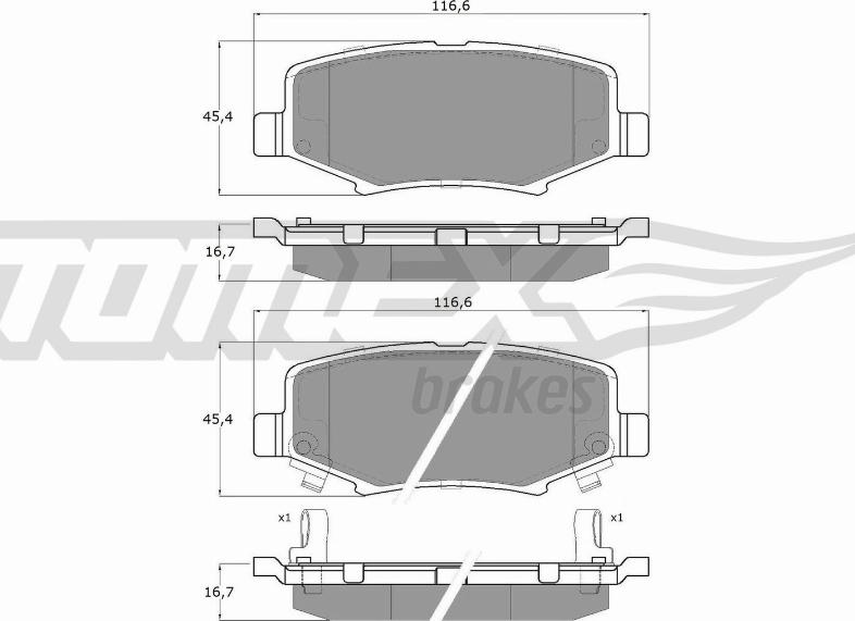 TOMEX brakes TX 19-21 - Komplet Pločica, disk-kočnica www.molydon.hr