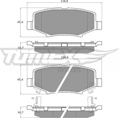 TOMEX brakes TX 19-21 - Komplet Pločica, disk-kočnica www.molydon.hr